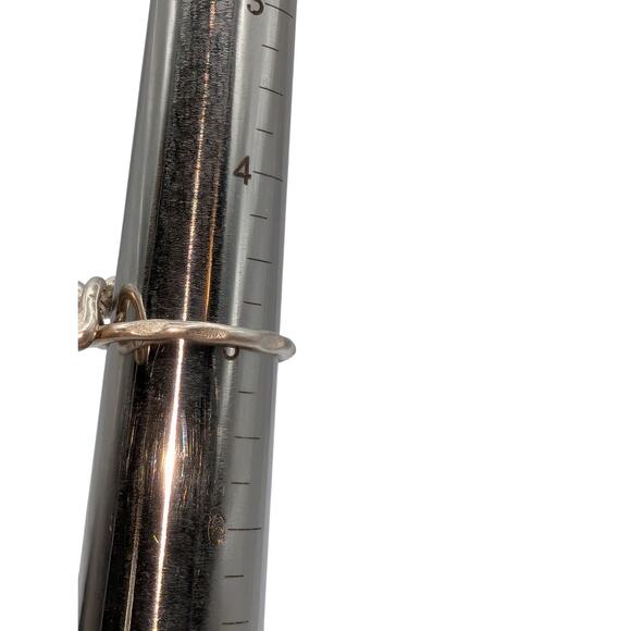 Vintage 925 Sterling Silver Interlocking Ball Ring Size 5 - Picture 4 of 6